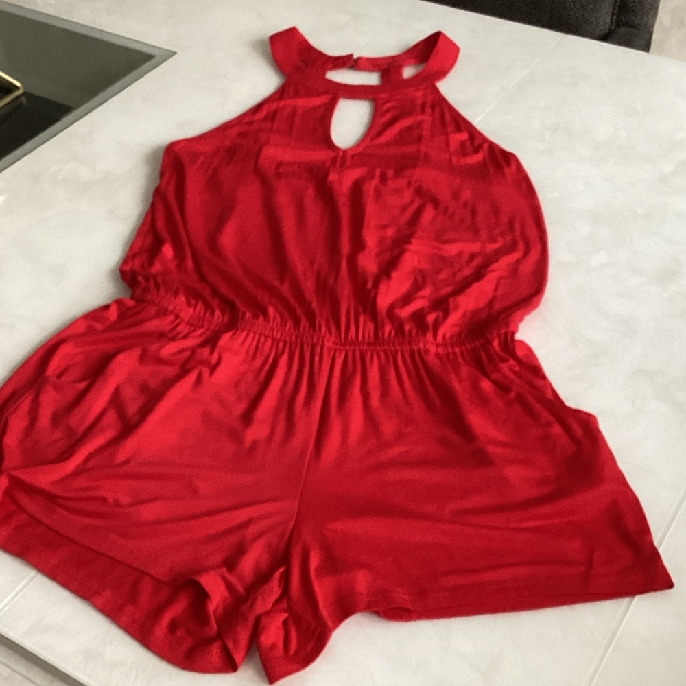 Bright Red ladies Romper Lascana